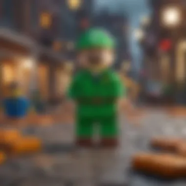 LEGO Luigi alongside various interactive play elements