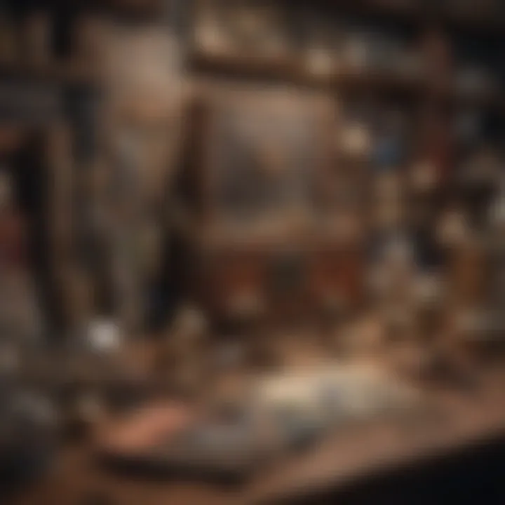 A vibrant display of collectible game items.