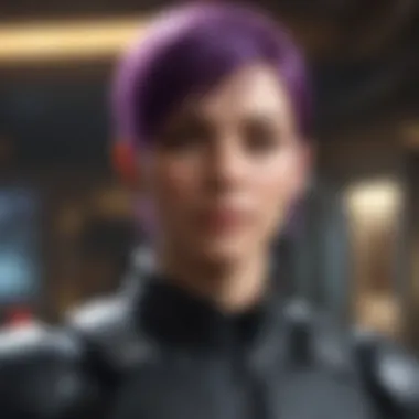 Iconic Bisexual Character in Gaming An iconic bisexual character from a popular video game engaging with the game's environment