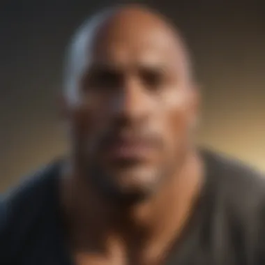 The Rock's Animated Persona Dwayne Johnson's animated character showcasing strength and charisma