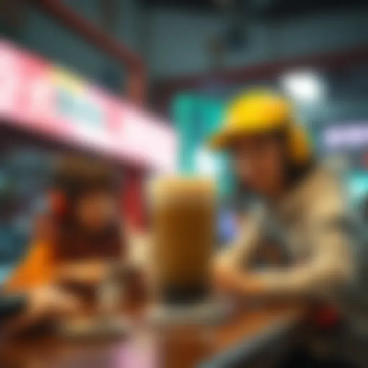 Cultural significance of boba tea represented in a gaming narrative