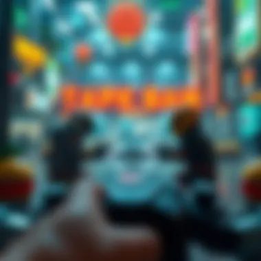 Visuals showcasing gameplay mechanics of a boba-themed game