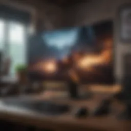 Dynamic gaming setup showcasing a high-resolution monitor