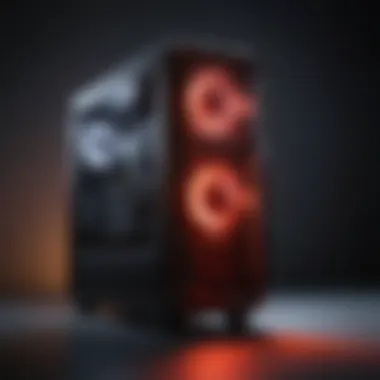 Gaming PC with customizable LED lighting