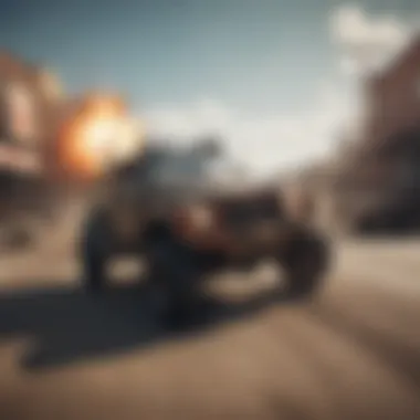 Dynamic Action in Twisted Metal Intense gameplay showcasing vehicular combat