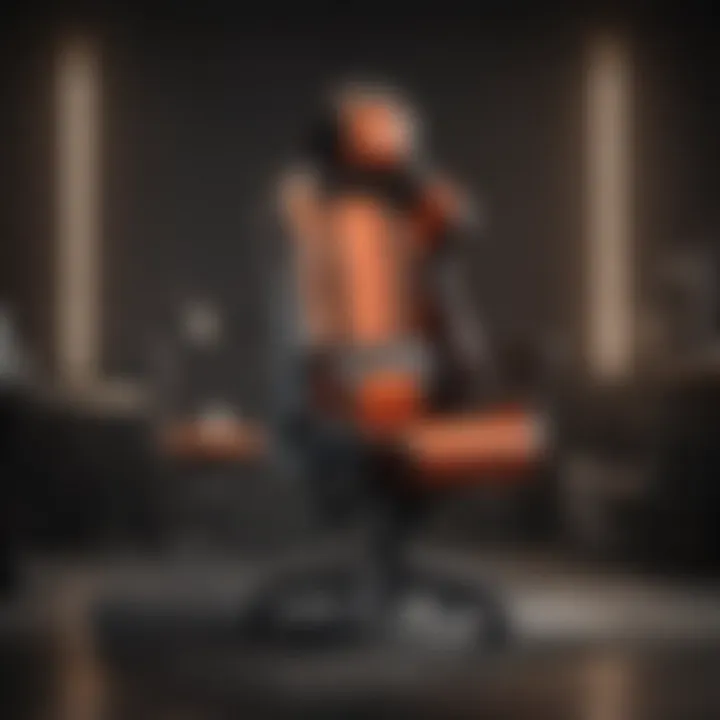 Sleek gaming chair with cooling gel technology