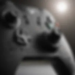 A close-up view of an Xbox One controller showcasing its design.
