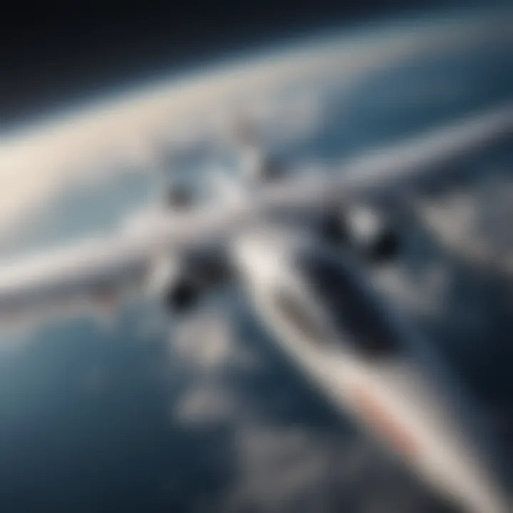 Aerial View of Airplane Wings