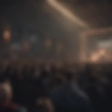 Captivating Audience Engagement Artistic interpretation of a game trailer captivating audience attention