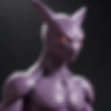 Shadowless Mewtwo Pokemon Card Illustration highlighting the intricate details of a shadowless Mewtwo card