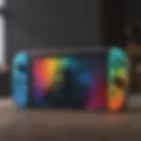 Vibrant Colorful Nintendo Switch Console Skin