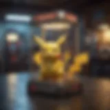 Vintage Pokemon Arcade Machine with Pikachu Character