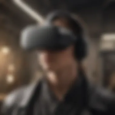 Virtual reality immersion in Boneworks for Oculus Quest 2