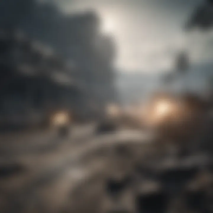 War-torn battlefield in Call of Duty: Ghosts