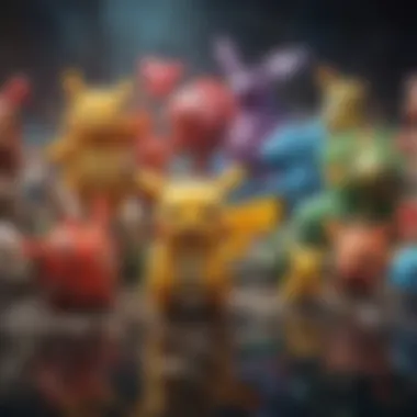 Exploring the Diverse Pokémon Types A vibrant collage of various Pokémon types with their elemental symbols
