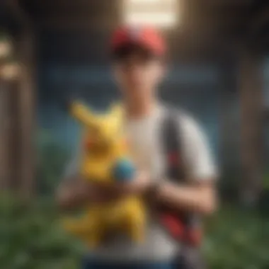 Embodying Your Pokémon Type A whimsical representation of a trainer embodying a specific Pokémon type