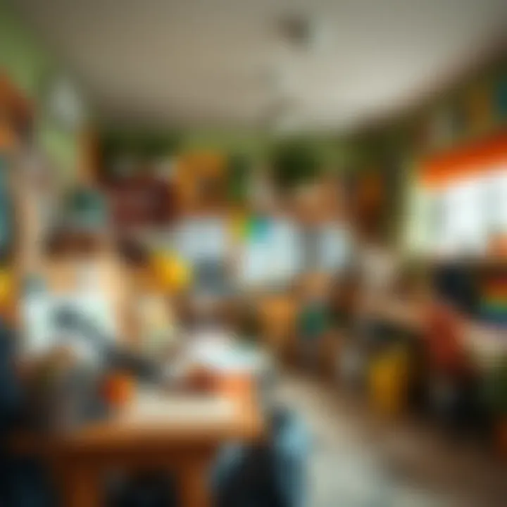 A vibrant art studio filled with creative supplies