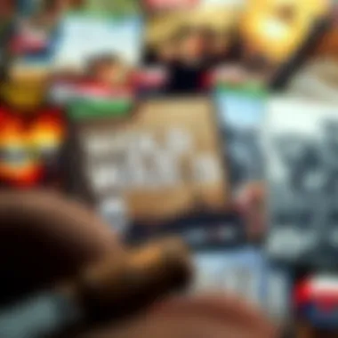 A collage of various World War II game covers