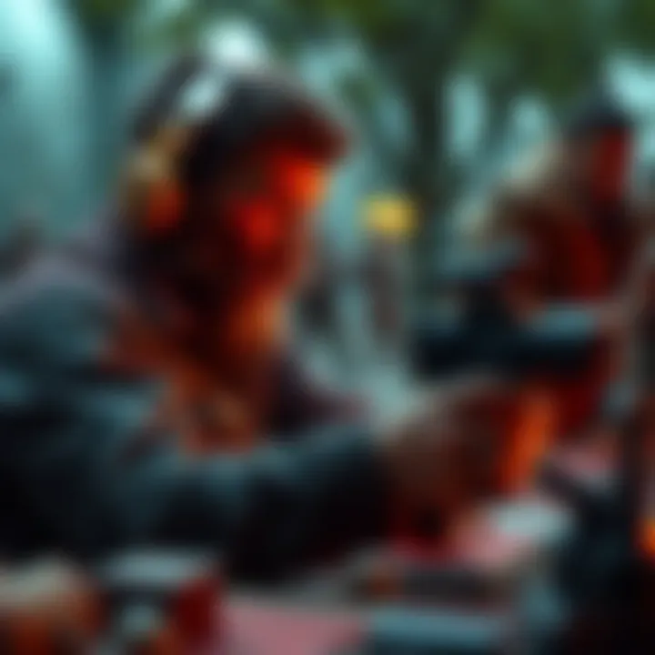 A player strategizing in a zombie survival game environment